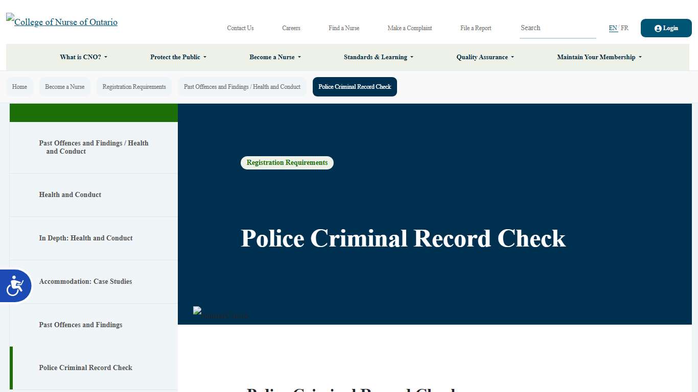 Police Criminal Record Check